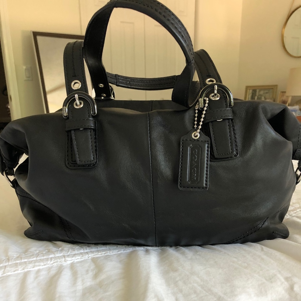 Coach Black Leather Satchel